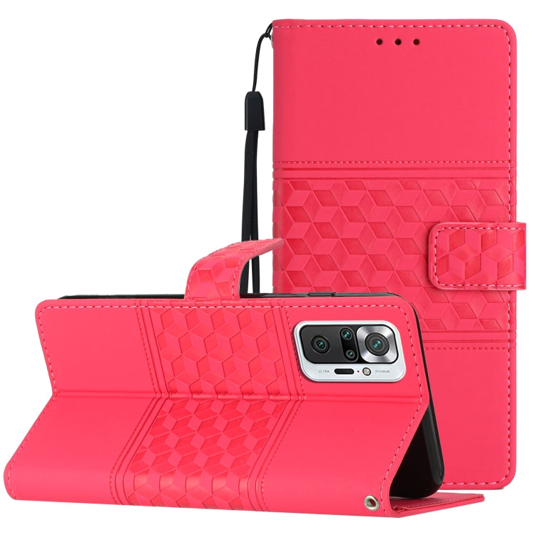 Diamond Embossed Skin Feel Leather Phone Case with Lanyard, For Xiaomi Redmi Note 8T, For Xiaomi Redmi Note 10 / Note 10S, For Xiaomi Redmi Note 10 5G, For Xiaomi Redmi Note 10 Pro / 10 Pro Max, For Xiaomi Redmi Note 11 Pro Global                      ...