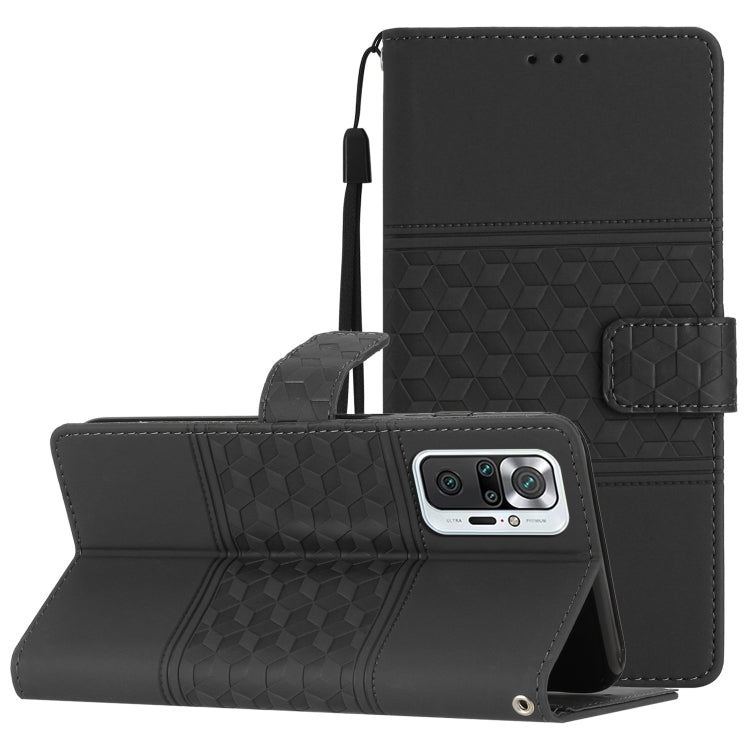 Diamond Embossed Skin Feel Leather Phone Case with Lanyard, For Xiaomi Redmi Note 8T, For Xiaomi Redmi Note 10 / Note 10S, For Xiaomi Redmi Note 10 5G, For Xiaomi Redmi Note 10 Pro / 10 Pro Max, For Xiaomi Redmi Note 11 Pro Global                      ...