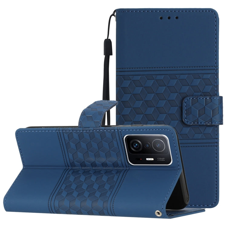Diamond Embossed Skin Feel Leather Phone Case with Lanyard, For Xiaomi Mi 11 Lite, For Xiaomi Mi 11 Pro, For Xiaomi Mi 11T / 11T Pro, For Xiaomi 12 Lite, For Xiaomi 12 Pro, For Xiaomi 12T / 12T Pro, For Xiaomi Mi 11 Ultra