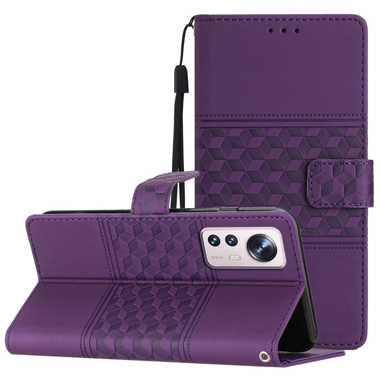 Diamond Embossed Skin Feel Leather Phone Case with Lanyard, For Xiaomi Mi 11 Lite, For Xiaomi Mi 11 Pro, For Xiaomi Mi 11T / 11T Pro, For Xiaomi 12 Lite, For Xiaomi 12 Pro, For Xiaomi 12T / 12T Pro, For Xiaomi Mi 11 Ultra