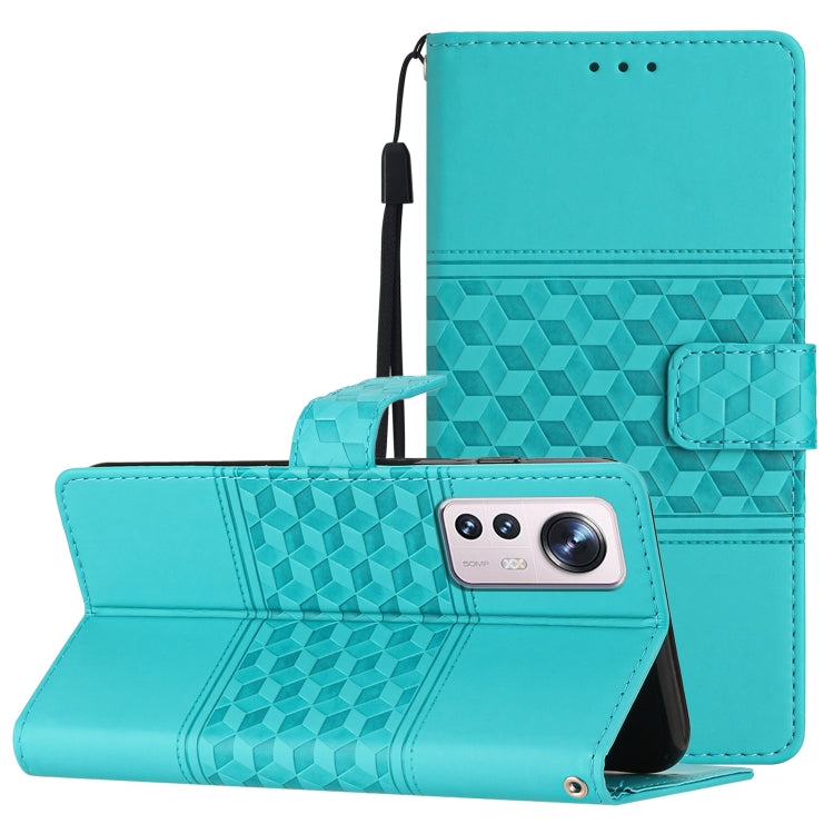 Diamond Embossed Skin Feel Leather Phone Case with Lanyard, For Xiaomi Mi 11 Lite, For Xiaomi Mi 11 Pro, For Xiaomi Mi 11T / 11T Pro, For Xiaomi 12 Lite, For Xiaomi 12 Pro, For Xiaomi 12T / 12T Pro, For Xiaomi Mi 11 Ultra