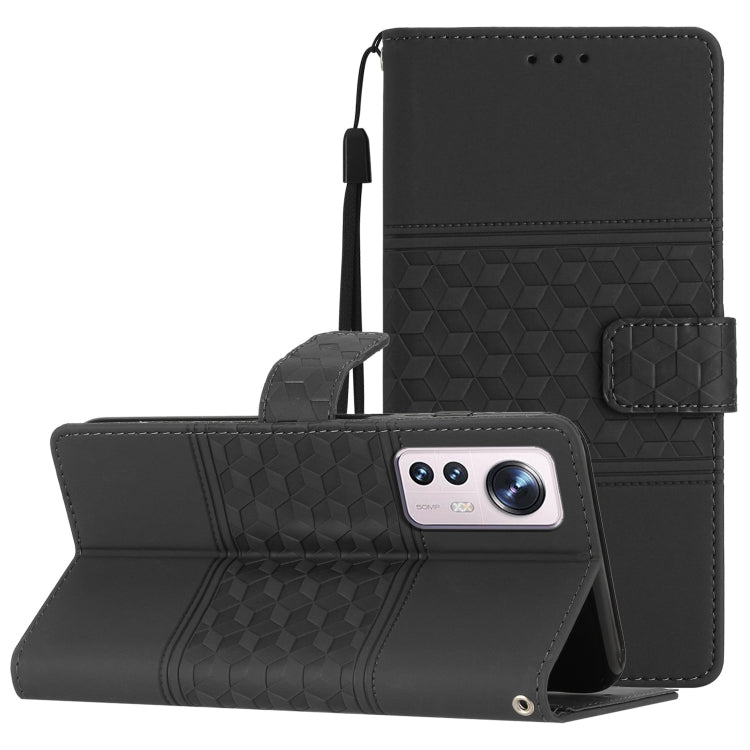 Diamond Embossed Skin Feel Leather Phone Case with Lanyard, For Xiaomi Mi 11 Lite, For Xiaomi Mi 11 Pro, For Xiaomi Mi 11T / 11T Pro, For Xiaomi 12 Lite, For Xiaomi 12 Pro, For Xiaomi 12T / 12T Pro, For Xiaomi Mi 11 Ultra