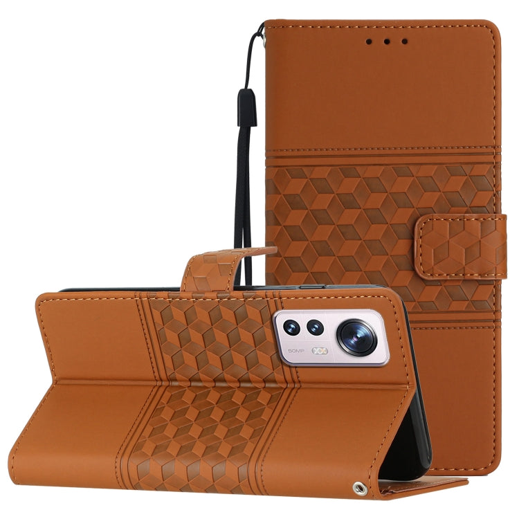 Diamond Embossed Skin Feel Leather Phone Case with Lanyard, For Xiaomi Mi 11 Lite, For Xiaomi Mi 11 Pro, For Xiaomi Mi 11T / 11T Pro, For Xiaomi 12 Lite, For Xiaomi 12 Pro, For Xiaomi 12T / 12T Pro, For Xiaomi Mi 11 Ultra