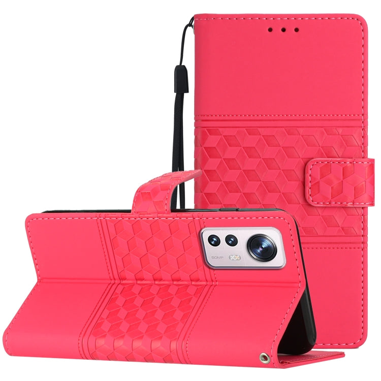 Diamond Embossed Skin Feel Leather Phone Case with Lanyard, For Xiaomi Mi 11 Lite, For Xiaomi Mi 11 Pro, For Xiaomi Mi 11T / 11T Pro, For Xiaomi 12 Lite, For Xiaomi 12 Pro, For Xiaomi 12T / 12T Pro, For Xiaomi Mi 11 Ultra