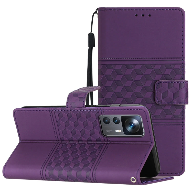 Diamond Embossed Skin Feel Leather Phone Case with Lanyard, For Xiaomi Mi 11 Lite, For Xiaomi Mi 11 Pro, For Xiaomi Mi 11T / 11T Pro, For Xiaomi 12 Lite, For Xiaomi 12 Pro, For Xiaomi 12T / 12T Pro, For Xiaomi Mi 11 Ultra