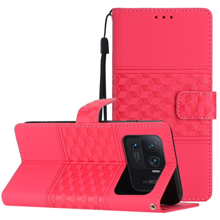Diamond Embossed Skin Feel Leather Phone Case with Lanyard, For Xiaomi Mi 11 Lite, For Xiaomi Mi 11 Pro, For Xiaomi Mi 11T / 11T Pro, For Xiaomi 12 Lite, For Xiaomi 12 Pro, For Xiaomi 12T / 12T Pro, For Xiaomi Mi 11 Ultra