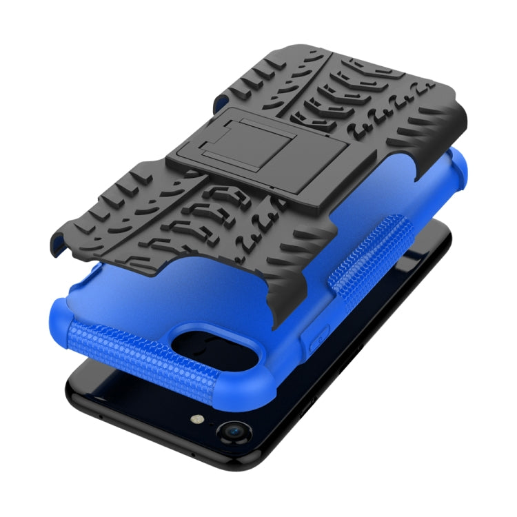 Tire Texture Shockproof TPU+PC Protective Case with Holder, For iPhone SE 2022 / SE 2020, For Sony Xperia 10 Ⅱ, For Huawei Honor Play 9A, For Galaxy M30s, For Galaxy M31