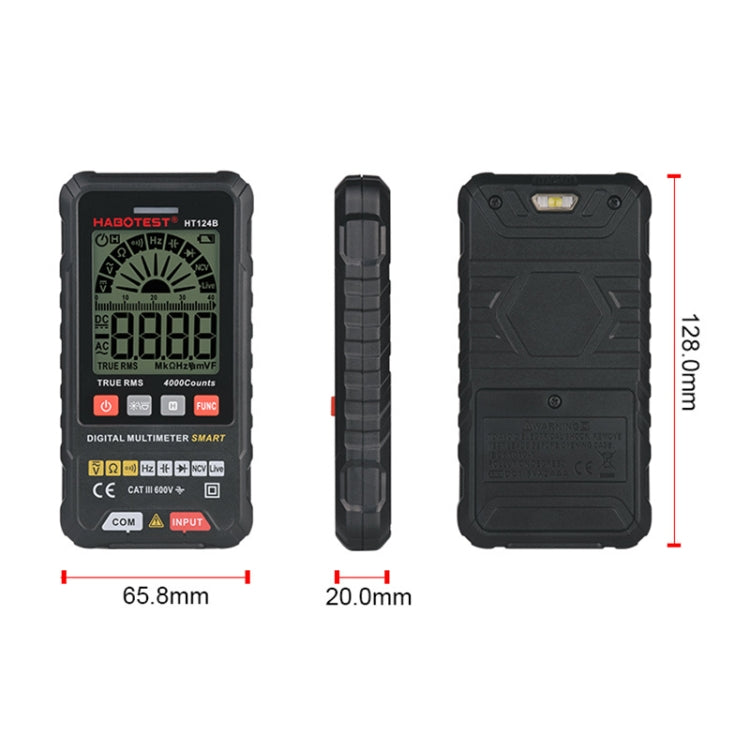 HABOTEST Mini Digital Display High-precision Multimeter, HT124B, HT124B+, HT124A, HT124A+