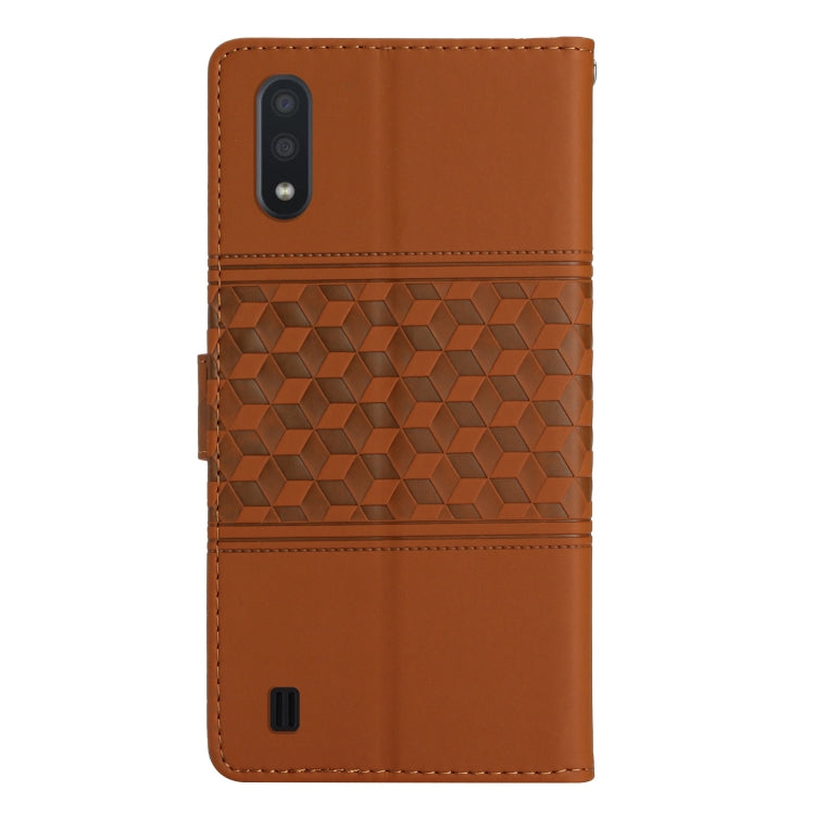 Diamond Embossed Skin Feel Leather Phone Case with Lanyard, For Samsung Galaxy A10 / M10, For Samsung Galaxy A12, For Samsung Galaxy A13 4G, For Samsung Galaxy A13 5G, For Samsung Galaxy A14 5G, For Samsung Galaxy A20 / A30, For Samsung Galaxy A20e    ...