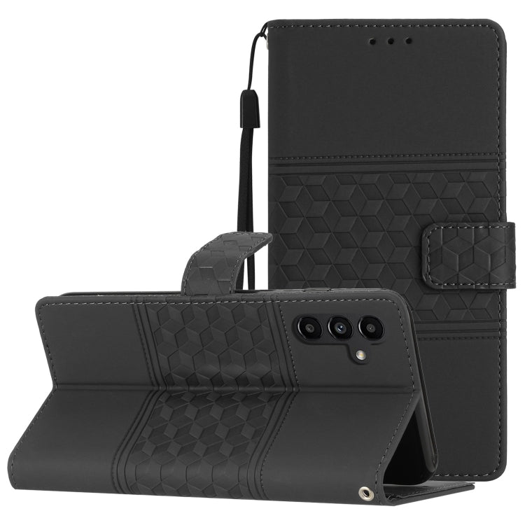 Diamond Embossed Skin Feel Leather Phone Case with Lanyard, For Samsung Galaxy A10 / M10, For Samsung Galaxy A12, For Samsung Galaxy A13 4G, For Samsung Galaxy A13 5G, For Samsung Galaxy A14 5G, For Samsung Galaxy A20 / A30, For Samsung Galaxy A20e����...