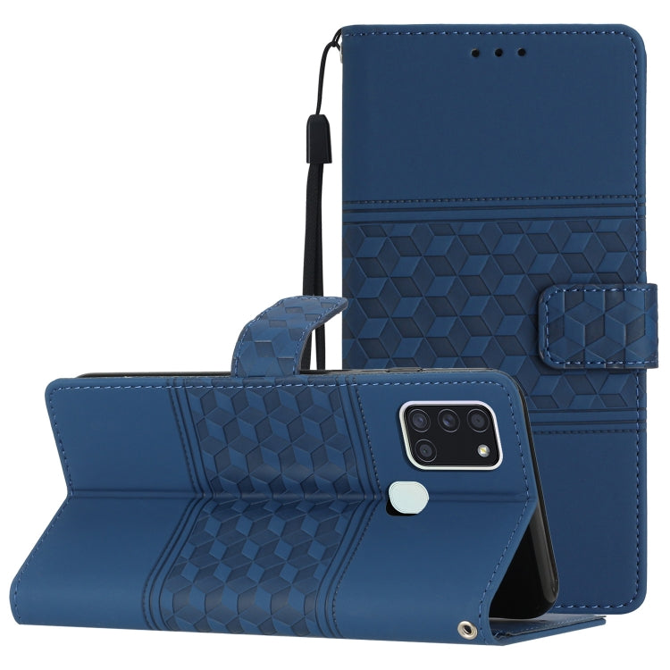 Diamond Embossed Skin Feel Leather Phone Case with Lanyard, For Samsung Galaxy A10 / M10, For Samsung Galaxy A12, For Samsung Galaxy A13 4G, For Samsung Galaxy A13 5G, For Samsung Galaxy A14 5G, For Samsung Galaxy A20 / A30, For Samsung Galaxy A20e����...