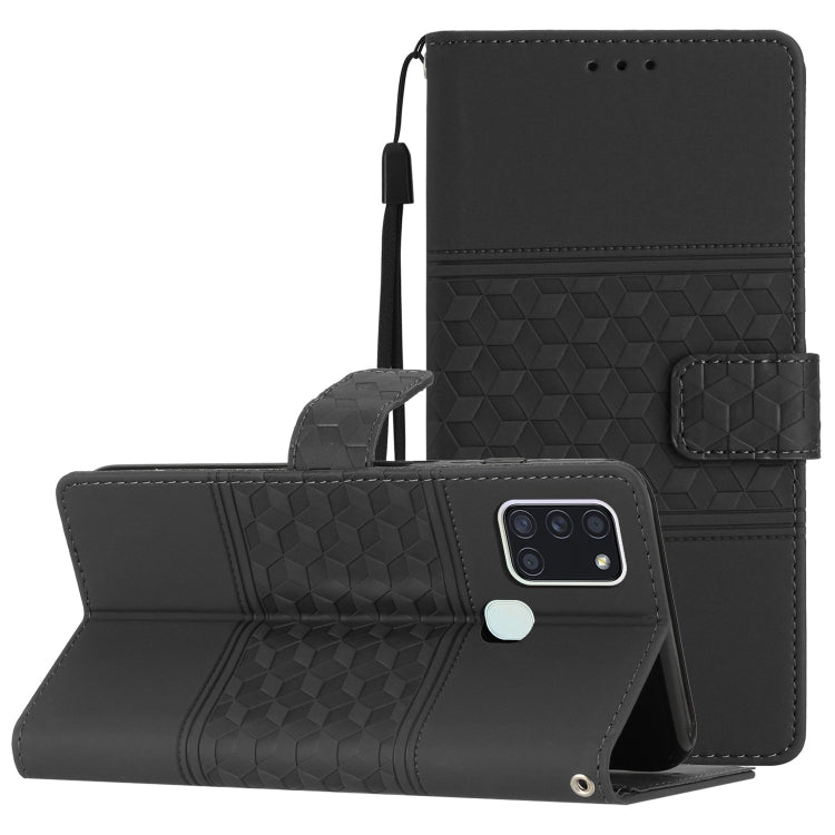 Diamond Embossed Skin Feel Leather Phone Case with Lanyard, For Samsung Galaxy A10 / M10, For Samsung Galaxy A12, For Samsung Galaxy A13 4G, For Samsung Galaxy A13 5G, For Samsung Galaxy A14 5G, For Samsung Galaxy A20 / A30, For Samsung Galaxy A20e    ...