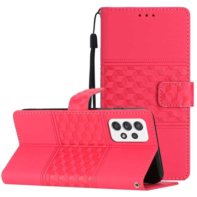 Diamond Embossed Skin Feel Leather Phone Case with Lanyard, For Samsung Galaxy A22 4G, For Samsung Galaxy A22 5G, For Samsung Galaxy A23 5G, For Samsung Galaxy A23e / A23s, For Samsung Galaxy A32 4G, For Samsung Galaxy A32 5G, For Samsung Galaxy A33   ...