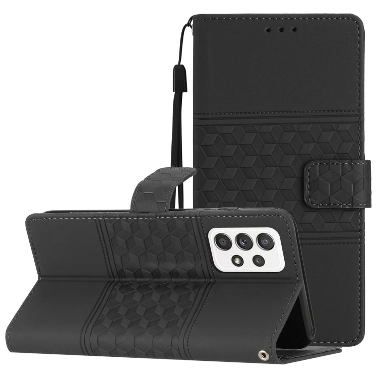 Diamond Embossed Skin Feel Leather Phone Case with Lanyard, For Samsung Galaxy A22 4G, For Samsung Galaxy A22 5G, For Samsung Galaxy A23 5G, For Samsung Galaxy A23e / A23s, For Samsung Galaxy A32 4G, For Samsung Galaxy A32 5G, For Samsung Galaxy A33���...