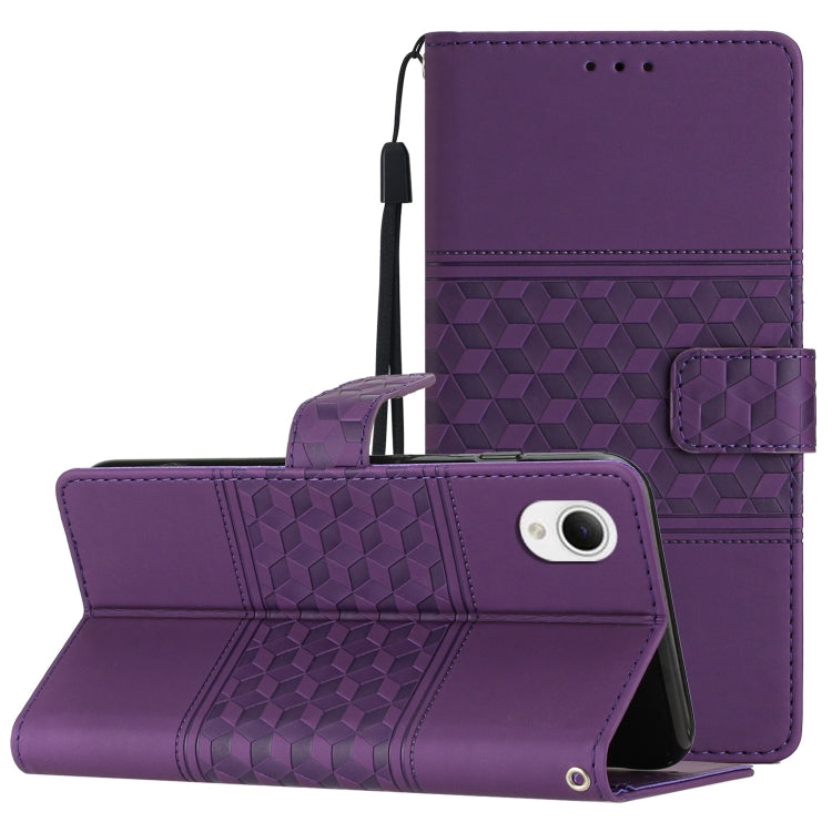 Diamond Embossed Skin Feel Leather Phone Case with Lanyard, For Samsung Galaxy A22 4G, For Samsung Galaxy A22 5G, For Samsung Galaxy A23 5G, For Samsung Galaxy A23e / A23s, For Samsung Galaxy A32 4G, For Samsung Galaxy A32 5G, For Samsung Galaxy A33���...