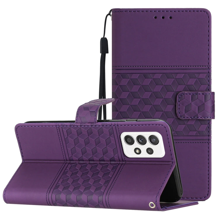 Diamond Embossed Skin Feel Leather Phone Case with Lanyard, For Samsung Galaxy A22 4G, For Samsung Galaxy A22 5G, For Samsung Galaxy A23 5G, For Samsung Galaxy A23e / A23s, For Samsung Galaxy A32 4G, For Samsung Galaxy A32 5G, For Samsung Galaxy A33   ...