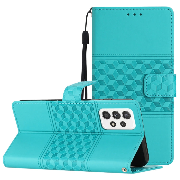 Diamond Embossed Skin Feel Leather Phone Case with Lanyard, For Samsung Galaxy A22 4G, For Samsung Galaxy A22 5G, For Samsung Galaxy A23 5G, For Samsung Galaxy A23e / A23s, For Samsung Galaxy A32 4G, For Samsung Galaxy A32 5G, For Samsung Galaxy A33���...