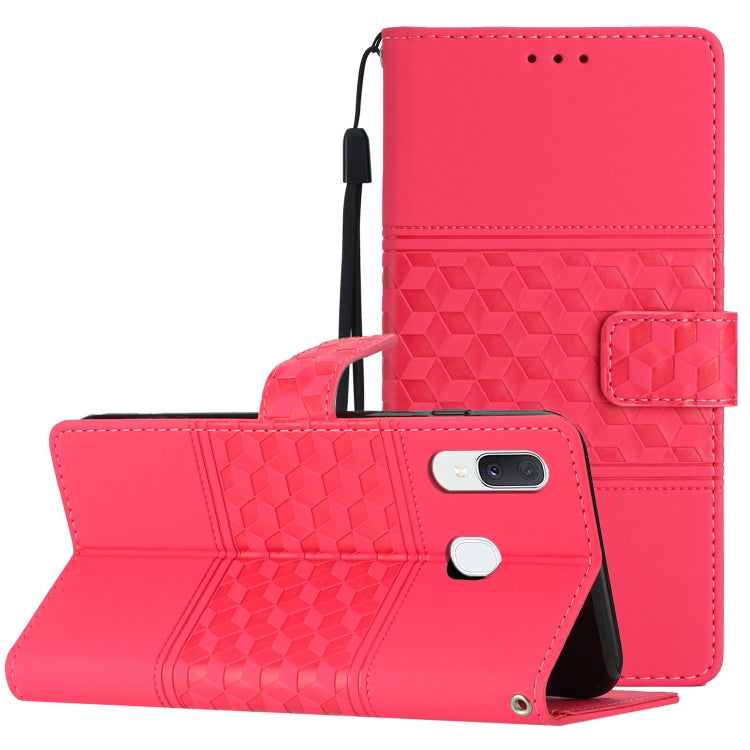 Diamond Embossed Skin Feel Leather Phone Case with Lanyard, For Samsung Galaxy A40, For Samsung Galaxy A41, For Samsung Galaxy A42, For Samsung Galaxy A50, For Samsung Galaxy A51, For Samsung Galaxy A52, For Samsung Galaxy A53, For Samsung Galaxy A54