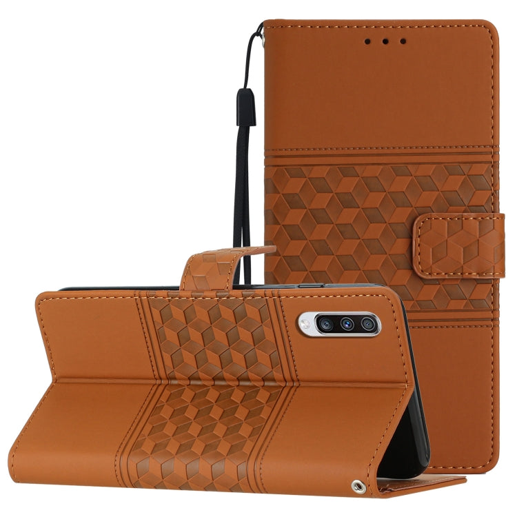 Diamond Embossed Skin Feel Leather Phone Case with Lanyard, For Samsung Galaxy A70, For Samsung Galaxy A71, For Samsung Galaxy A72, For Samsung Galaxy A73, For Samsung Galaxy M23, For Samsung Galaxy M32, For Samsung Galaxy M33, For Samsung Galaxy M52