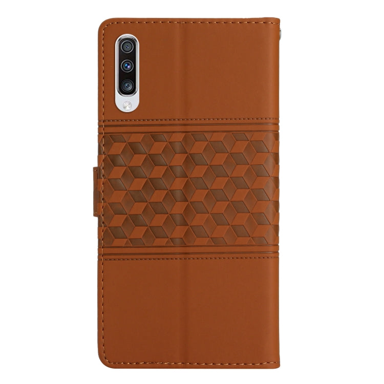 Diamond Embossed Skin Feel Leather Phone Case with Lanyard, For Samsung Galaxy A70, For Samsung Galaxy A71, For Samsung Galaxy A72, For Samsung Galaxy A73, For Samsung Galaxy M23, For Samsung Galaxy M32, For Samsung Galaxy M33, For Samsung Galaxy M52