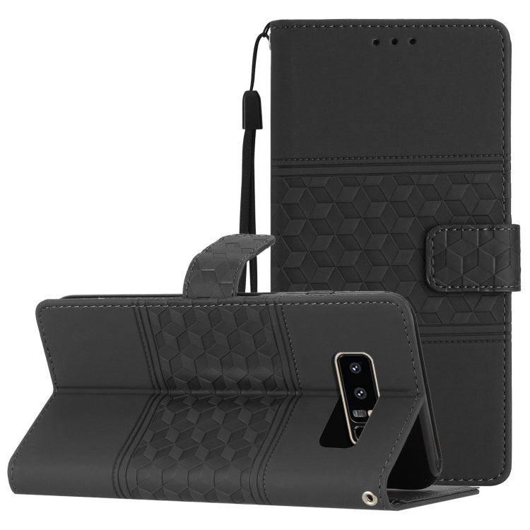 Diamond Embossed Skin Feel Leather Phone Case with Lanyard, For Samsung Galaxy M53, For Samsung Galaxy Note 8, For Samsung Galaxy Note9, For Samsung Galaxy Note10, For Samsung Galaxy Note10+, For Samsung Galaxy Note20, For Samsung Galaxy Note20 Ultra  ...