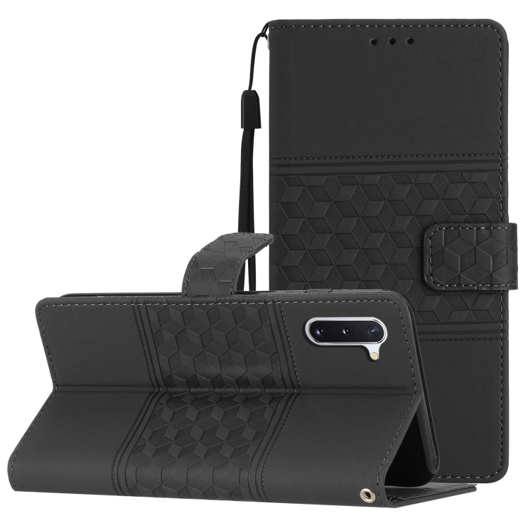 Diamond Embossed Skin Feel Leather Phone Case with Lanyard, For Samsung Galaxy M53, For Samsung Galaxy Note 8, For Samsung Galaxy Note9, For Samsung Galaxy Note10, For Samsung Galaxy Note10+, For Samsung Galaxy Note20, For Samsung Galaxy Note20 Ultra  ...