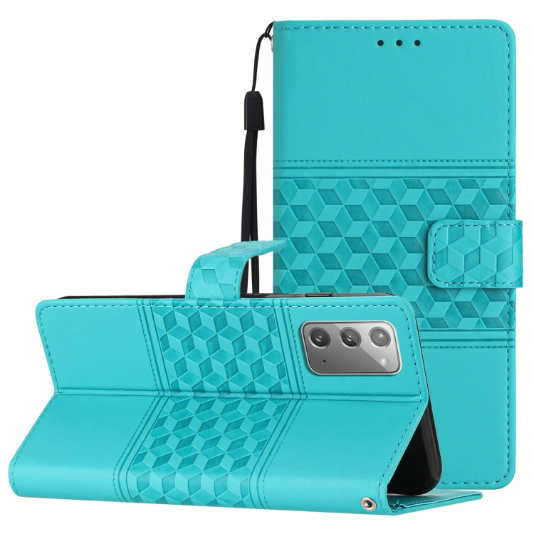 Diamond Embossed Skin Feel Leather Phone Case with Lanyard, For Samsung Galaxy M53, For Samsung Galaxy Note 8, For Samsung Galaxy Note9, For Samsung Galaxy Note10, For Samsung Galaxy Note10+, For Samsung Galaxy Note20, For Samsung Galaxy Note20 Ultra  ...