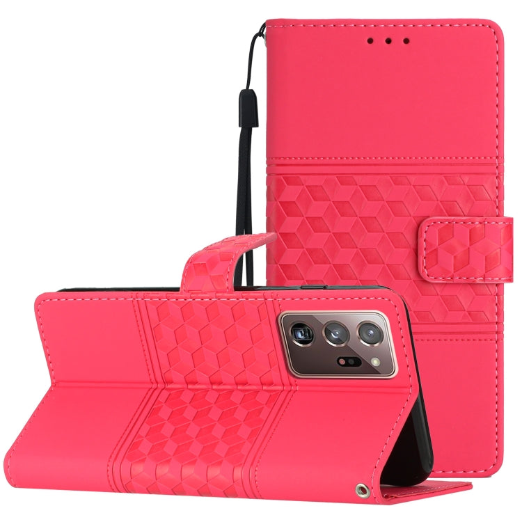 Diamond Embossed Skin Feel Leather Phone Case with Lanyard, For Samsung Galaxy M53, For Samsung Galaxy Note 8, For Samsung Galaxy Note9, For Samsung Galaxy Note10, For Samsung Galaxy Note10+, For Samsung Galaxy Note20, For Samsung Galaxy Note20 Ultra  ...