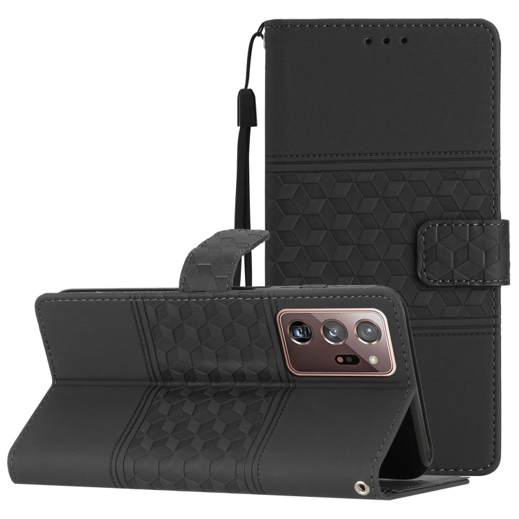 Diamond Embossed Skin Feel Leather Phone Case with Lanyard, For Samsung Galaxy M53, For Samsung Galaxy Note 8, For Samsung Galaxy Note9, For Samsung Galaxy Note10, For Samsung Galaxy Note10+, For Samsung Galaxy Note20, For Samsung Galaxy Note20 Ultra  ...