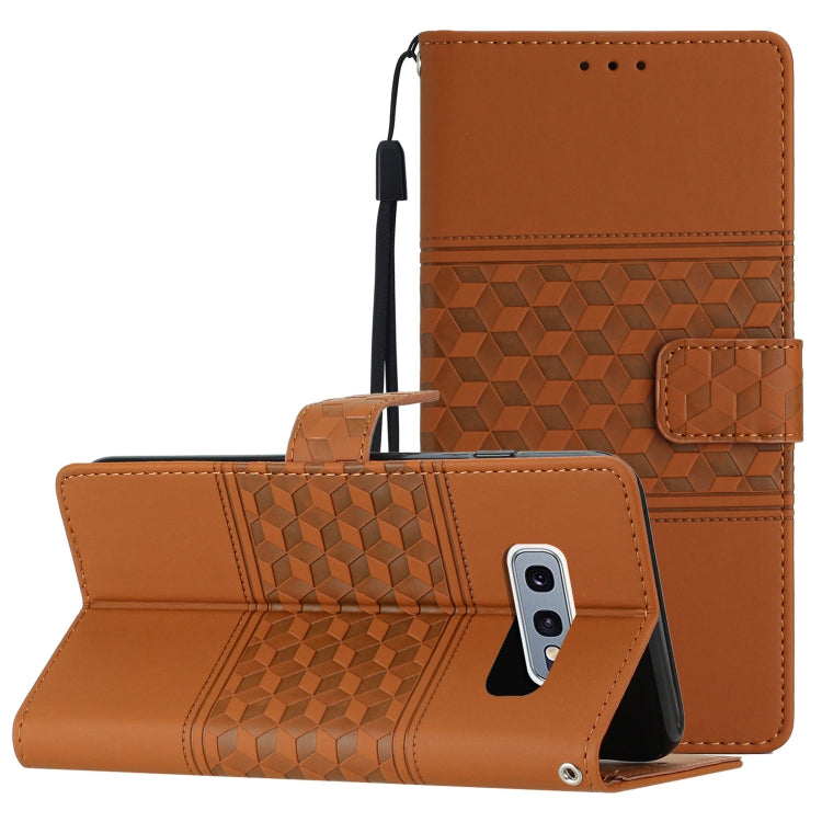 Diamond Embossed Skin Feel Leather Phone Case with Lanyard, For Samsung Galaxy S10+, For Samsung Galaxy S10E, For Samsung Galaxy S20, For Samsung Galaxy S20 FE, For Samsung Galaxy S20+, For Samsung Galaxy S20 Ultra, For Samsung Galaxy S21 5G           ...