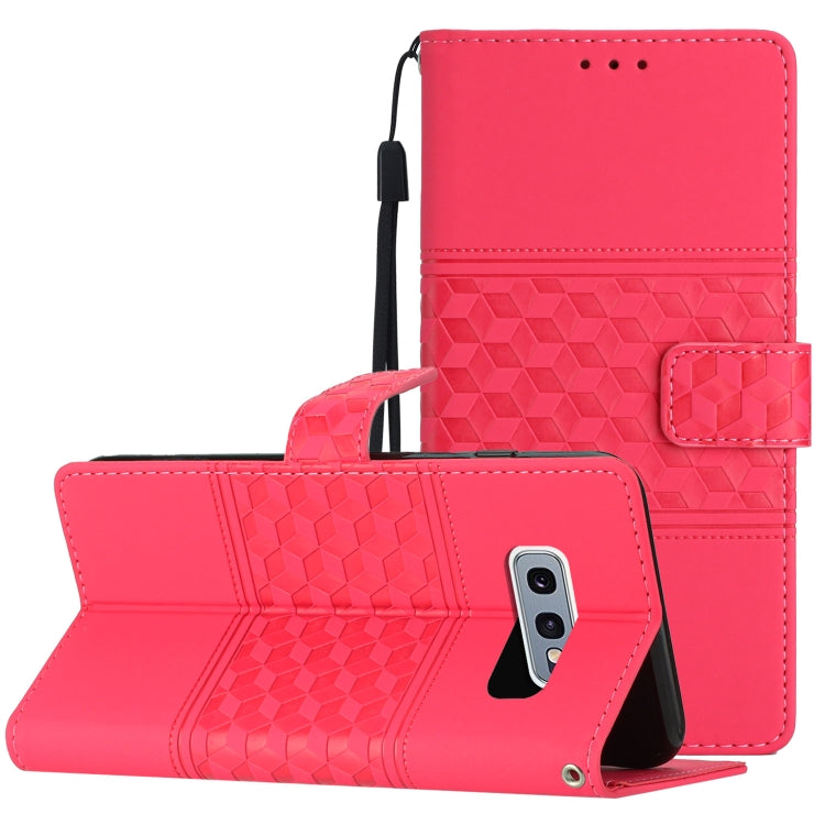 Diamond Embossed Skin Feel Leather Phone Case with Lanyard, For Samsung Galaxy S10+, For Samsung Galaxy S10E, For Samsung Galaxy S20, For Samsung Galaxy S20 FE, For Samsung Galaxy S20+, For Samsung Galaxy S20 Ultra, For Samsung Galaxy S21 5G           ...