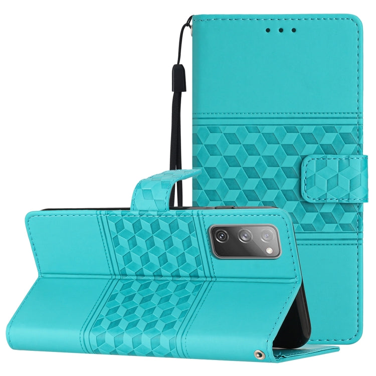 Diamond Embossed Skin Feel Leather Phone Case with Lanyard, For Samsung Galaxy S10+, For Samsung Galaxy S10E, For Samsung Galaxy S20, For Samsung Galaxy S20 FE, For Samsung Galaxy S20+, For Samsung Galaxy S20 Ultra, For Samsung Galaxy S21 5G           ...