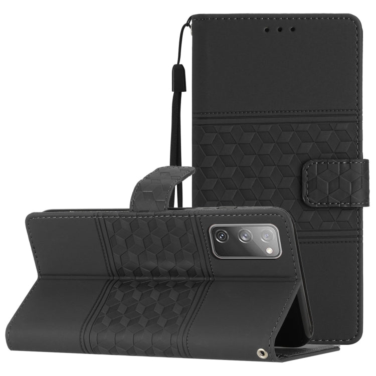 Diamond Embossed Skin Feel Leather Phone Case with Lanyard, For Samsung Galaxy S10+, For Samsung Galaxy S10E, For Samsung Galaxy S20, For Samsung Galaxy S20 FE, For Samsung Galaxy S20+, For Samsung Galaxy S20 Ultra, For Samsung Galaxy S21 5G           ...