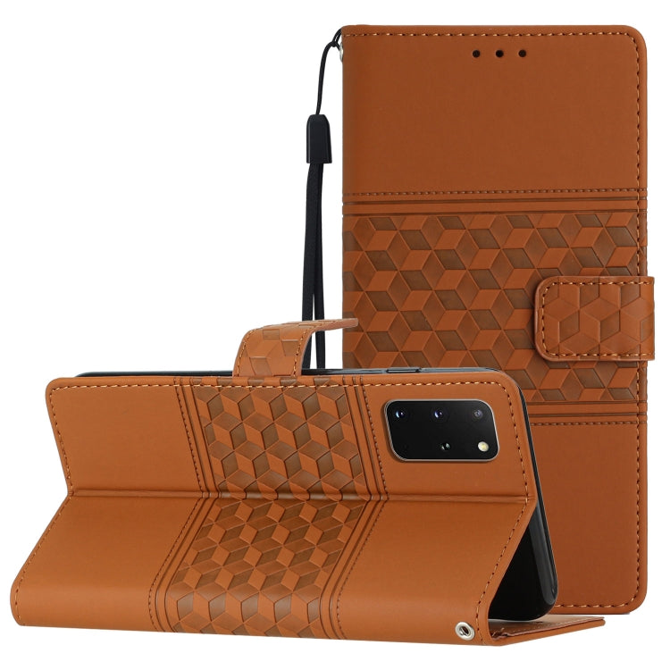 Diamond Embossed Skin Feel Leather Phone Case with Lanyard, For Samsung Galaxy S10+, For Samsung Galaxy S10E, For Samsung Galaxy S20, For Samsung Galaxy S20 FE, For Samsung Galaxy S20+, For Samsung Galaxy S20 Ultra, For Samsung Galaxy S21 5G           ...