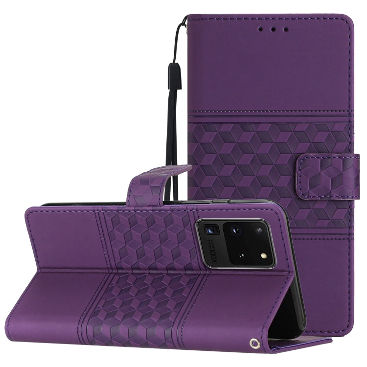 Diamond Embossed Skin Feel Leather Phone Case with Lanyard, For Samsung Galaxy S10+, For Samsung Galaxy S10E, For Samsung Galaxy S20, For Samsung Galaxy S20 FE, For Samsung Galaxy S20+, For Samsung Galaxy S20 Ultra, For Samsung Galaxy S21 5G           ...
