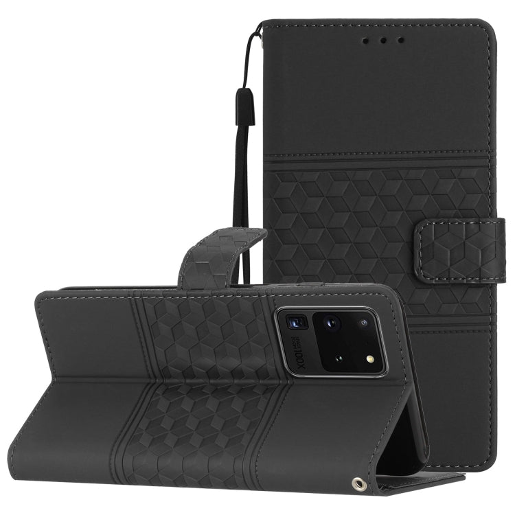 Diamond Embossed Skin Feel Leather Phone Case with Lanyard, For Samsung Galaxy S10+, For Samsung Galaxy S10E, For Samsung Galaxy S20, For Samsung Galaxy S20 FE, For Samsung Galaxy S20+, For Samsung Galaxy S20 Ultra, For Samsung Galaxy S21 5G           ...
