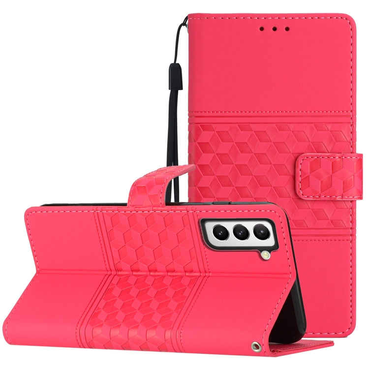 Diamond Embossed Skin Feel Leather Phone Case with Lanyard, For Samsung Galaxy S10+, For Samsung Galaxy S10E, For Samsung Galaxy S20, For Samsung Galaxy S20 FE, For Samsung Galaxy S20+, For Samsung Galaxy S20 Ultra, For Samsung Galaxy S21 5G           ...