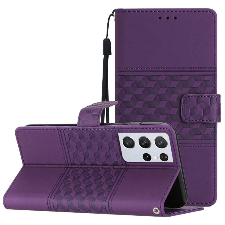 Diamond Embossed Skin Feel Leather Phone Case with Lanyard, For Samsung Galaxy S21+ 5G, For Samsung Galaxy S21 Ultra 5G, For Samsung Galaxy S22 5G, For Samsung Galaxy S22+ 5G, For Samsung Galaxy S22 Ultra 5G, For Samsung Galaxy S23 5G                  ...