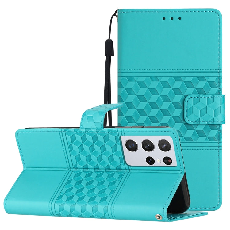 Diamond Embossed Skin Feel Leather Phone Case with Lanyard, For Samsung Galaxy S21+ 5G, For Samsung Galaxy S21 Ultra 5G, For Samsung Galaxy S22 5G, For Samsung Galaxy S22+ 5G, For Samsung Galaxy S22 Ultra 5G, For Samsung Galaxy S23 5G                  ...