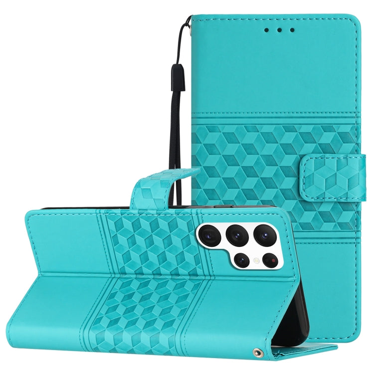 Diamond Embossed Skin Feel Leather Phone Case with Lanyard, For Samsung Galaxy S21+ 5G, For Samsung Galaxy S21 Ultra 5G, For Samsung Galaxy S22 5G, For Samsung Galaxy S22+ 5G, For Samsung Galaxy S22 Ultra 5G, For Samsung Galaxy S23 5G                  ...