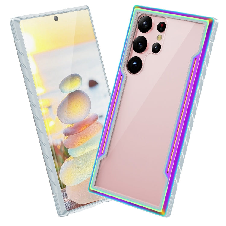 Defender Metal Clear PC Soft TPU Phone Case, For Samsung Galaxy S23 5G, For Samsung Galaxy S23+ 5G, For Samsung Galaxy S23 Ultra 5G