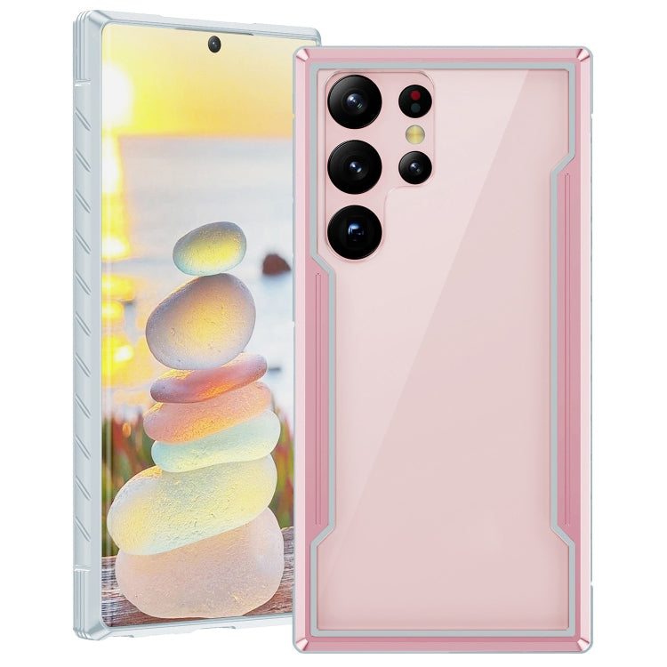 Defender Metal Clear PC Soft TPU Phone Case, For Samsung Galaxy S23 5G, For Samsung Galaxy S23+ 5G, For Samsung Galaxy S23 Ultra 5G