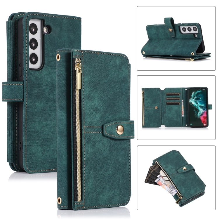Dream 9-Card Wallet Zipper Bag Leather Phone Case, For Samsung Galaxy S23 5G, For Samsung Galaxy S23+ 5G, For Samsung Galaxy S23 Ultra 5G, For Samsung Galaxy S22 5G, For Samsung Galaxy S22+ 5G, For Samsung Galaxy S22 Ultra 5G, For Samsung Galaxy S21 5G...