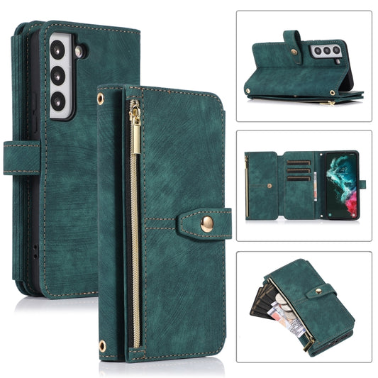 Dream 9-Card Wallet Zipper Bag Leather Phone Case, For Samsung Galaxy S23 5G, For Samsung Galaxy S23+ 5G, For Samsung Galaxy S23 Ultra 5G, For Samsung Galaxy S22 5G, For Samsung Galaxy S22+ 5G, For Samsung Galaxy S22 Ultra 5G, For Samsung Galaxy S21 5G...