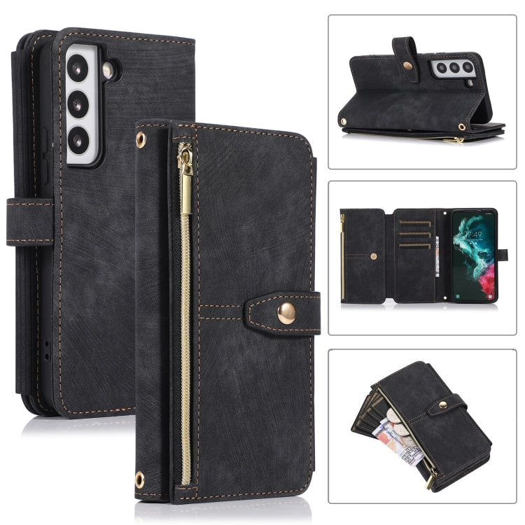 Dream 9-Card Wallet Zipper Bag Leather Phone Case, For Samsung Galaxy S23 5G, For Samsung Galaxy S23+ 5G, For Samsung Galaxy S23 Ultra 5G, For Samsung Galaxy S22 5G, For Samsung Galaxy S22+ 5G, For Samsung Galaxy S22 Ultra 5G, For Samsung Galaxy S21 5G...