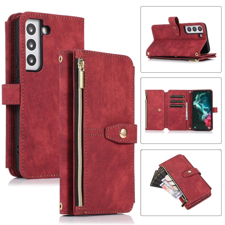 Dream 9-Card Wallet Zipper Bag Leather Phone Case, For Samsung Galaxy S23 5G, For Samsung Galaxy S23+ 5G, For Samsung Galaxy S23 Ultra 5G, For Samsung Galaxy S22 5G, For Samsung Galaxy S22+ 5G, For Samsung Galaxy S22 Ultra 5G, For Samsung Galaxy S21 5G...