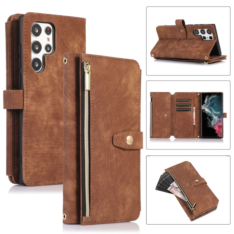 Dream 9-Card Wallet Zipper Bag Leather Phone Case, For Samsung Galaxy S23 5G, For Samsung Galaxy S23+ 5G, For Samsung Galaxy S23 Ultra 5G, For Samsung Galaxy S22 5G, For Samsung Galaxy S22+ 5G, For Samsung Galaxy S22 Ultra 5G, For Samsung Galaxy S21 5G...