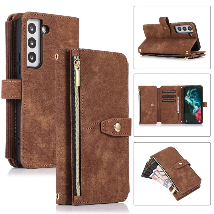 Dream 9-Card Wallet Zipper Bag Leather Phone Case, For Samsung Galaxy S23 5G, For Samsung Galaxy S23+ 5G, For Samsung Galaxy S23 Ultra 5G, For Samsung Galaxy S22 5G, For Samsung Galaxy S22+ 5G, For Samsung Galaxy S22 Ultra 5G, For Samsung Galaxy S21 5G...