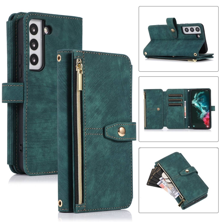 Dream 9-Card Wallet Zipper Bag Leather Phone Case, For Samsung Galaxy S23 5G, For Samsung Galaxy S23+ 5G, For Samsung Galaxy S23 Ultra 5G, For Samsung Galaxy S22 5G, For Samsung Galaxy S22+ 5G, For Samsung Galaxy S22 Ultra 5G, For Samsung Galaxy S21 5G...