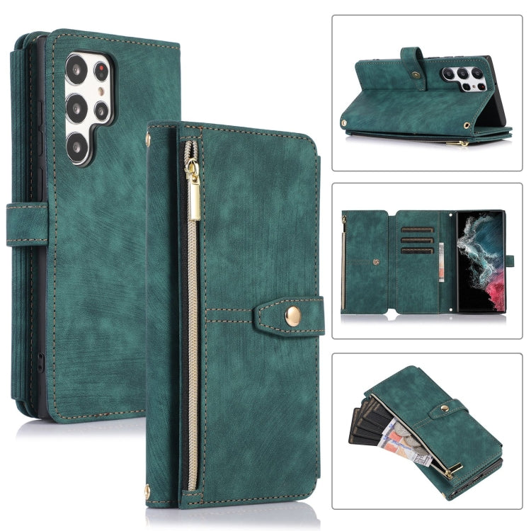 Dream 9-Card Wallet Zipper Bag Leather Phone Case, For Samsung Galaxy S23 5G, For Samsung Galaxy S23+ 5G, For Samsung Galaxy S23 Ultra 5G, For Samsung Galaxy S22 5G, For Samsung Galaxy S22+ 5G, For Samsung Galaxy S22 Ultra 5G, For Samsung Galaxy S21 5G...
